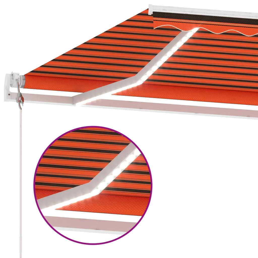 Luifel automatisch met LED windsensor 400x350 cm oranje bruin – afbeelding 6