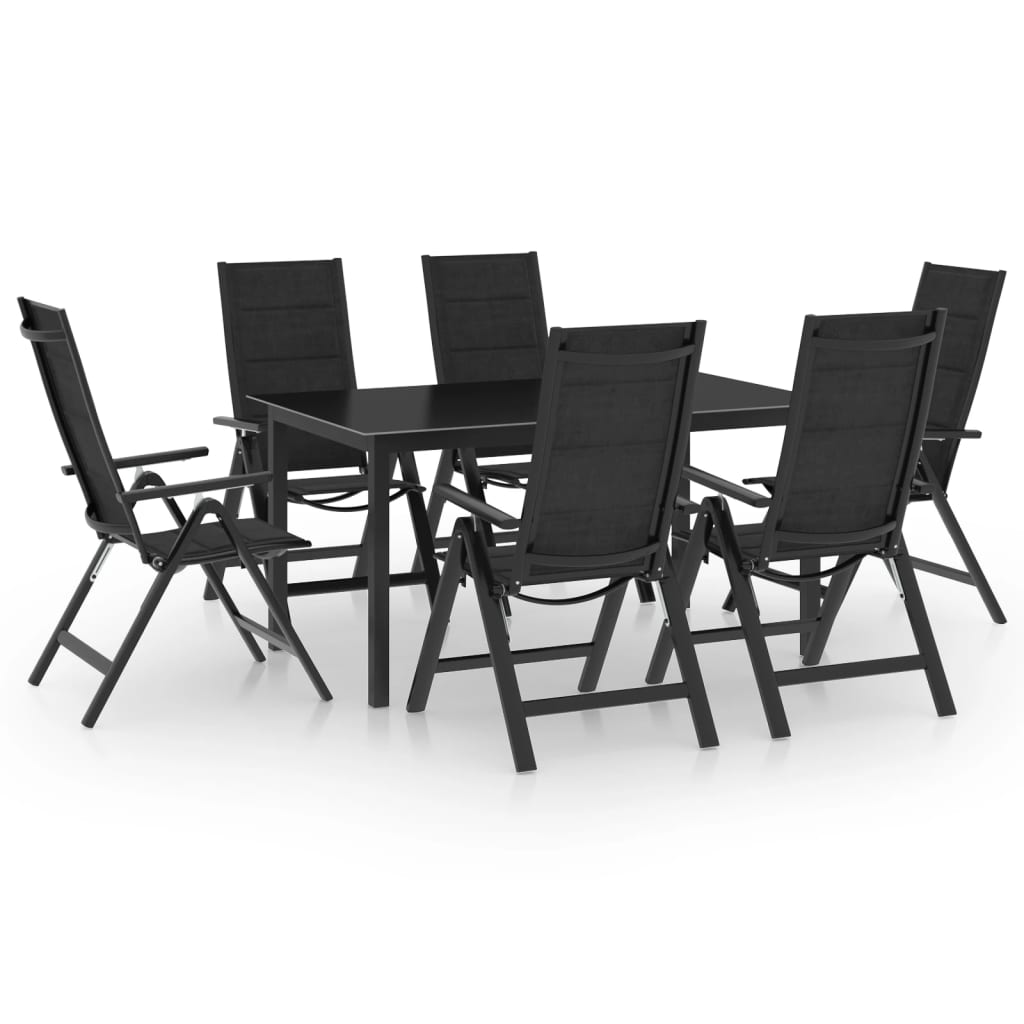 7-delige Tuinset aluminium antracietkleurig – afbeelding 1