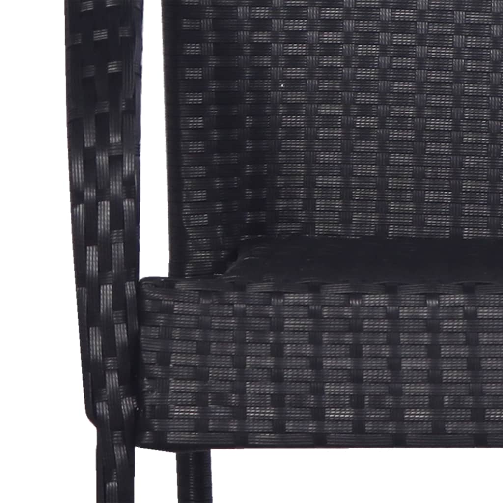 3-delige Tuinset poly rattan zwart – afbeelding 5