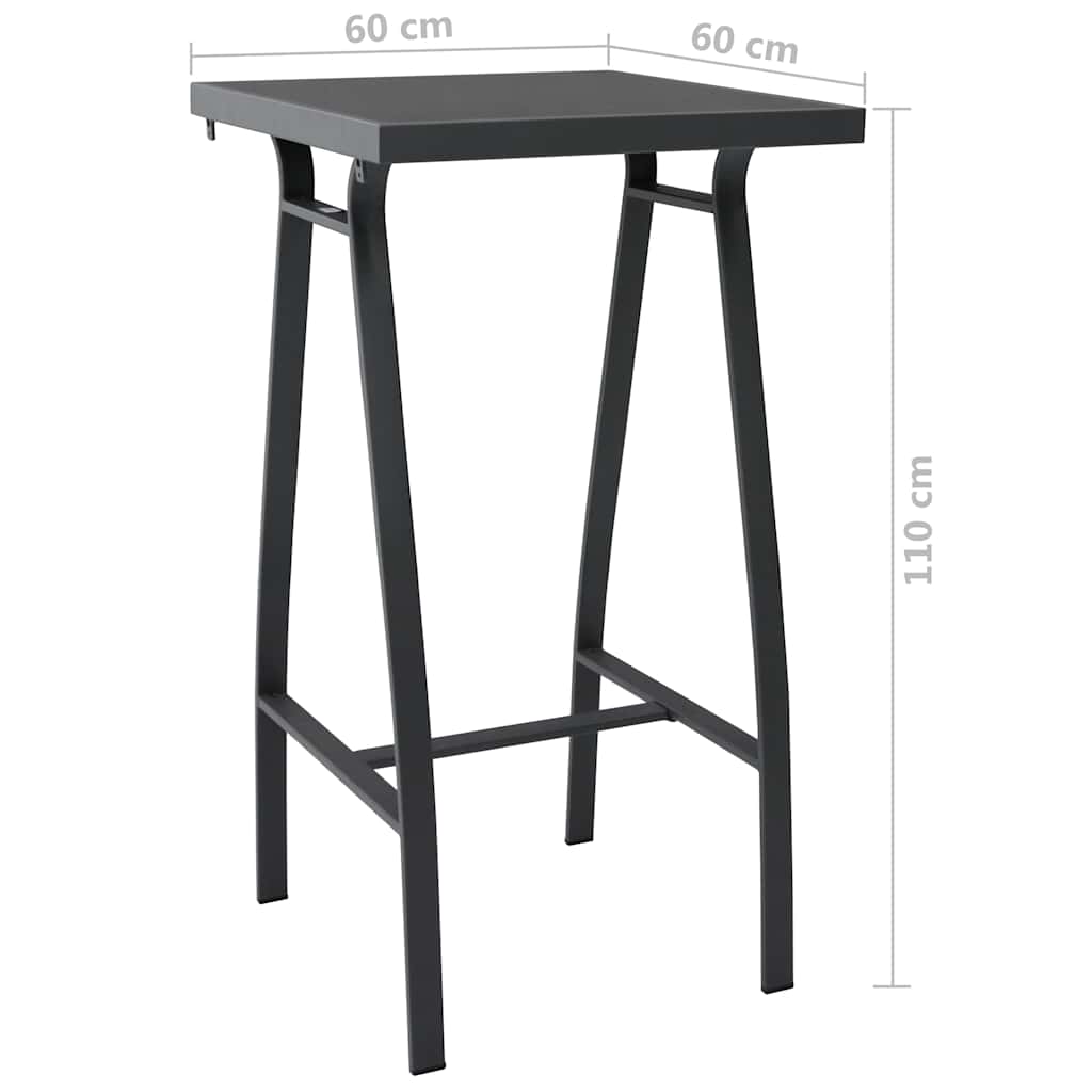 3-delige Tuinbarset zwart – afbeelding 4