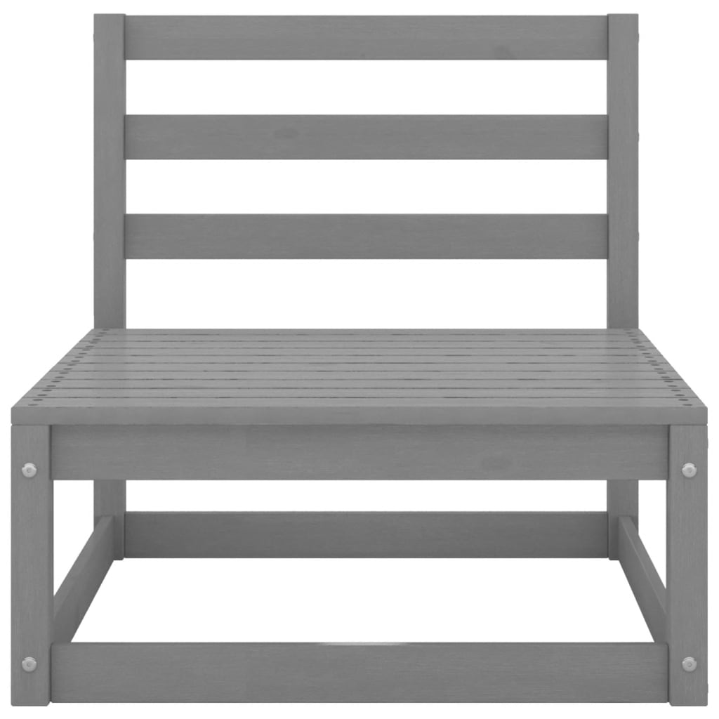 11-delige Loungeset massief grenenhout grijs – afbeelding 7