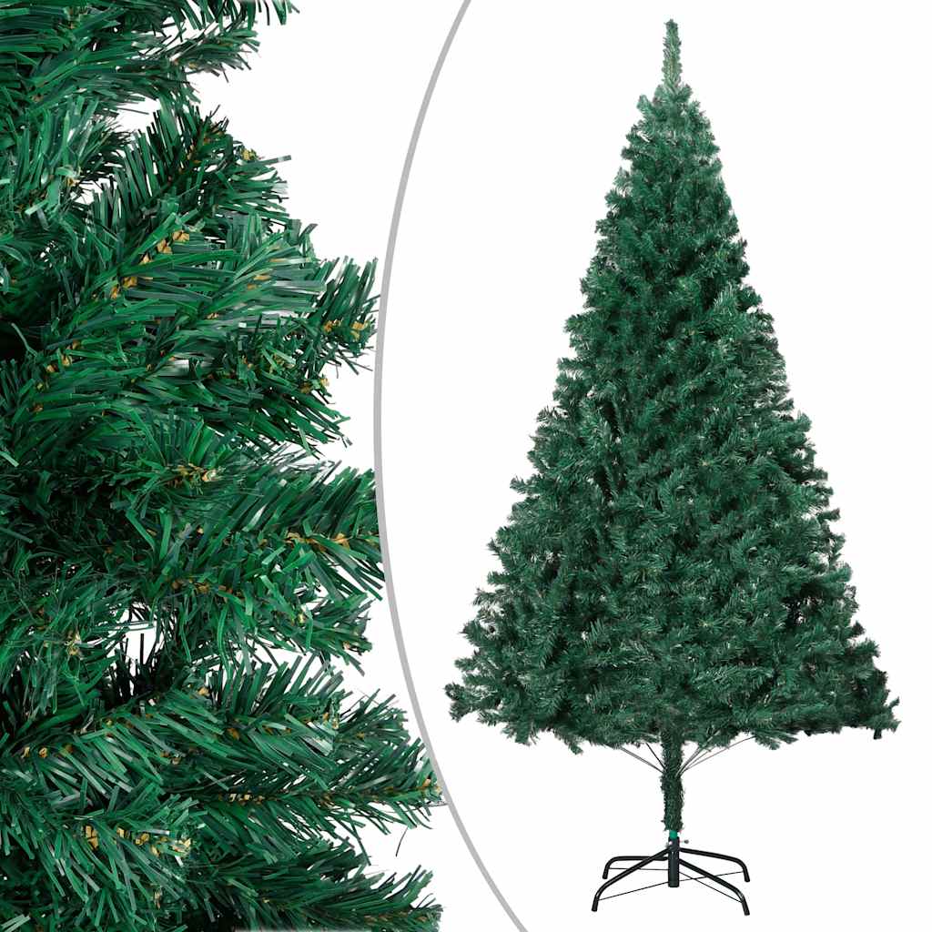 Kunstkerstboom met verlichting en kerstballen 120 cm PVC groen – afbeelding 2