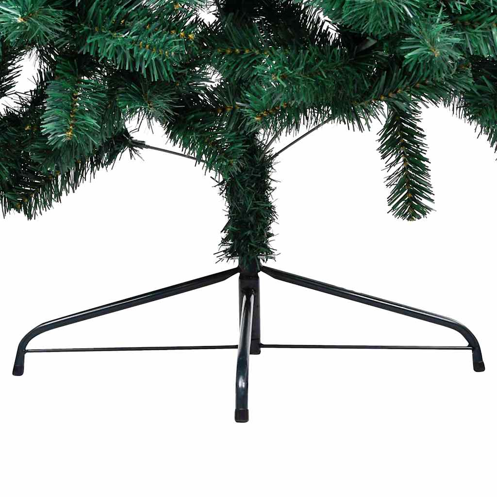 Kunstkerstboom met verlichting en kerstballen half 240 cm groen – afbeelding 7