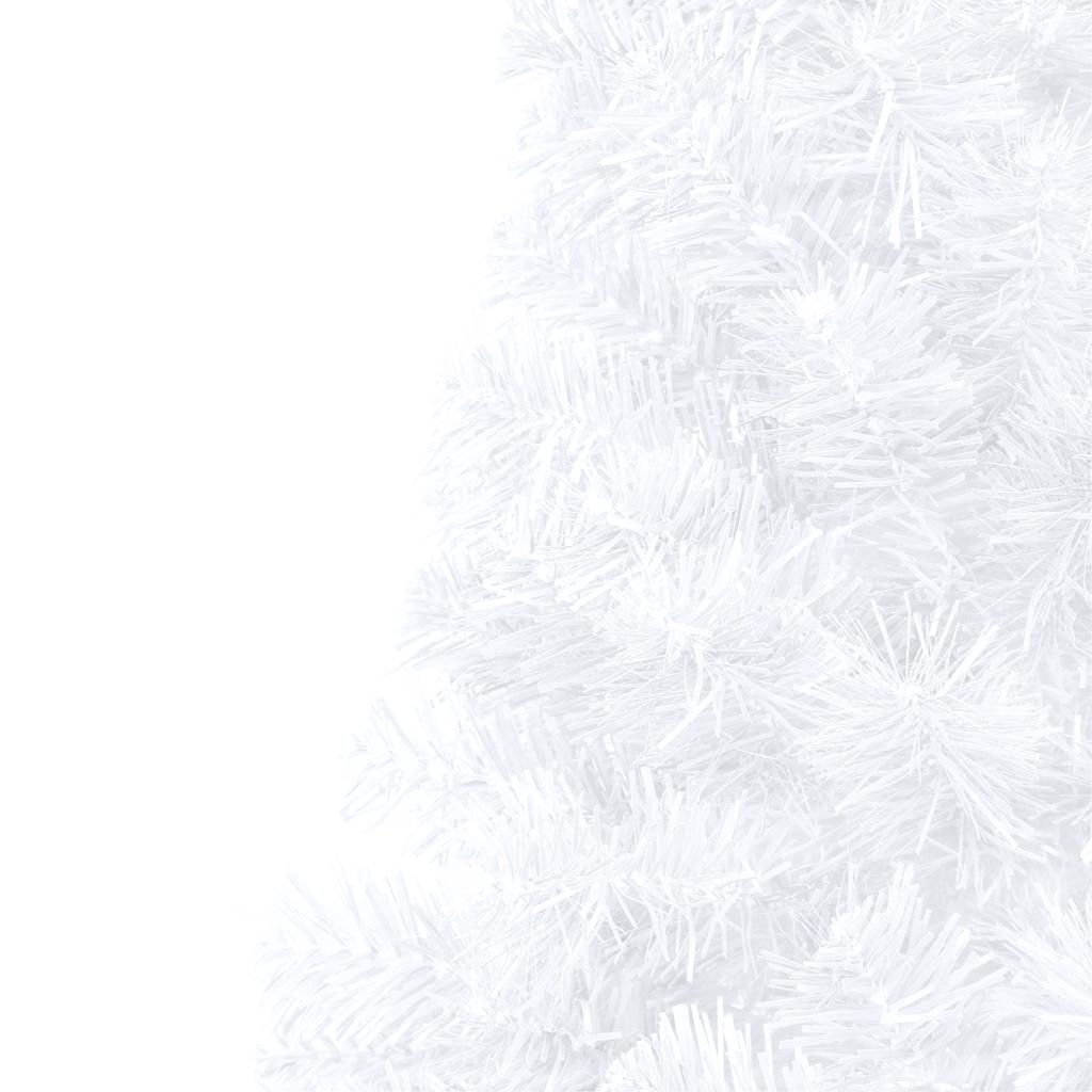 Kunstkerstboom met verlichting en kerstballen half 240 cm wit – afbeelding 7