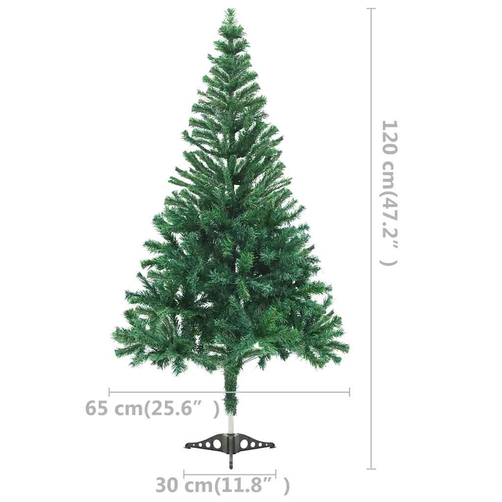 Kunstkerstboom met verlichting en kerstballen 230 takken 120 cm – afbeelding 10