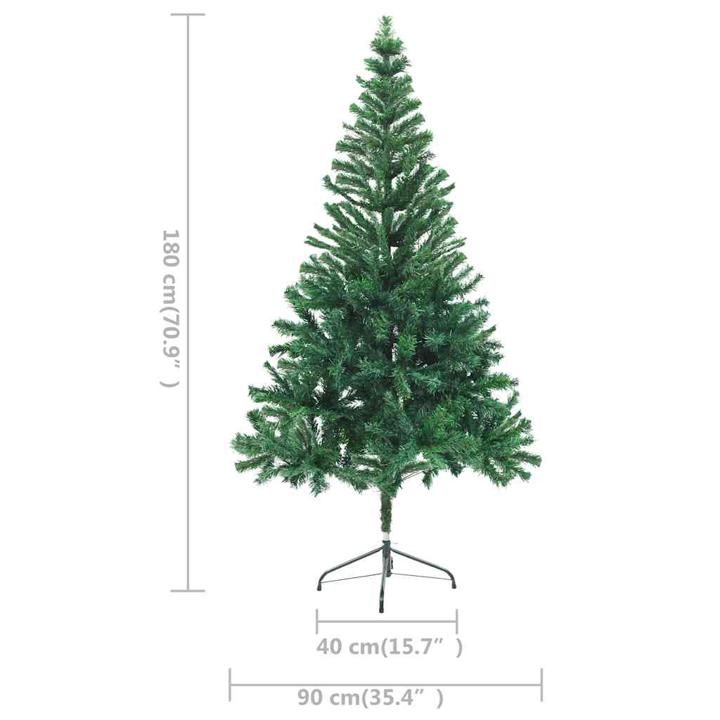 Kunstkerstboom met verlichting en kerstballen 546 takken 180 cm – afbeelding 10