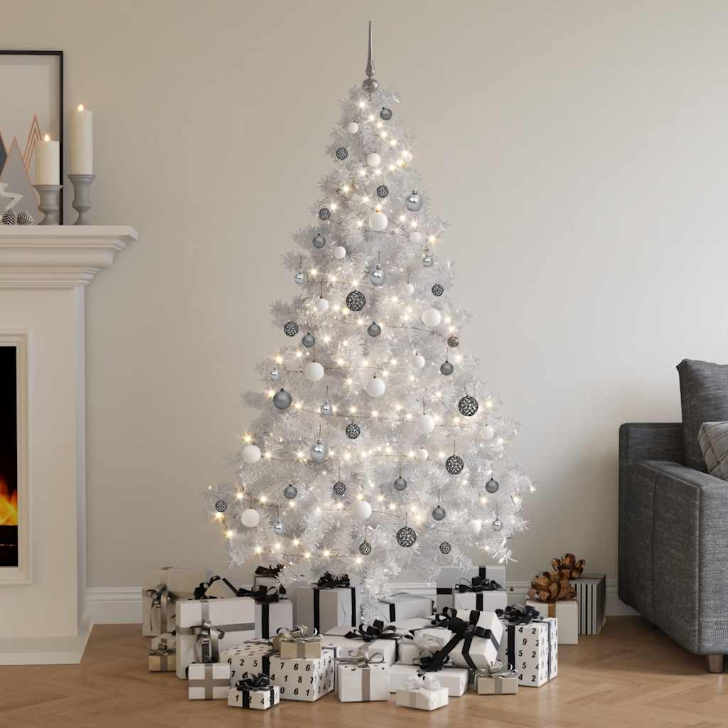 Kunstkerstboom met verlichting en kerstballen 620 takken 180 cm