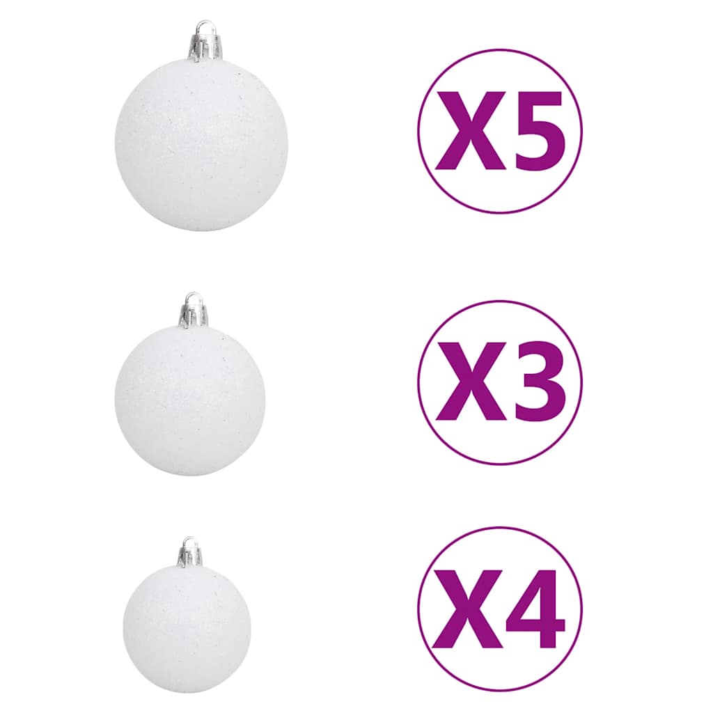 Kunstkerstboom met verlichting en kerstballen 180 cm PVC groen – afbeelding 9