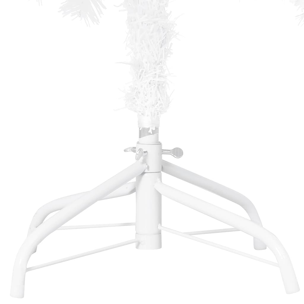 Kunstkerstboom met verlichting en kerstballen 120 cm PVC wit – afbeelding 11