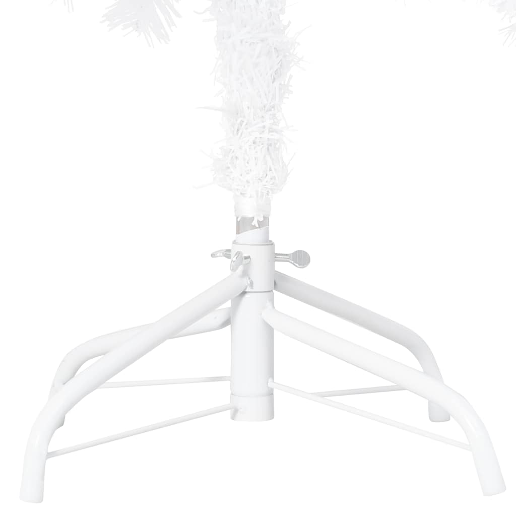 Kunstkerstboom met verlichting en kerstballen 150 cm PVC wit – afbeelding 11