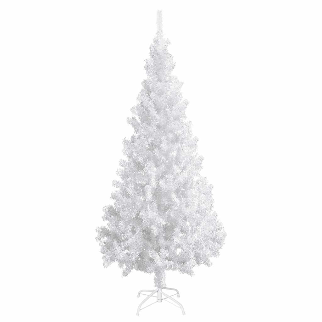 Kunstkerstboom met verlichting en kerstballen 180 cm PVC wit – afbeelding 9