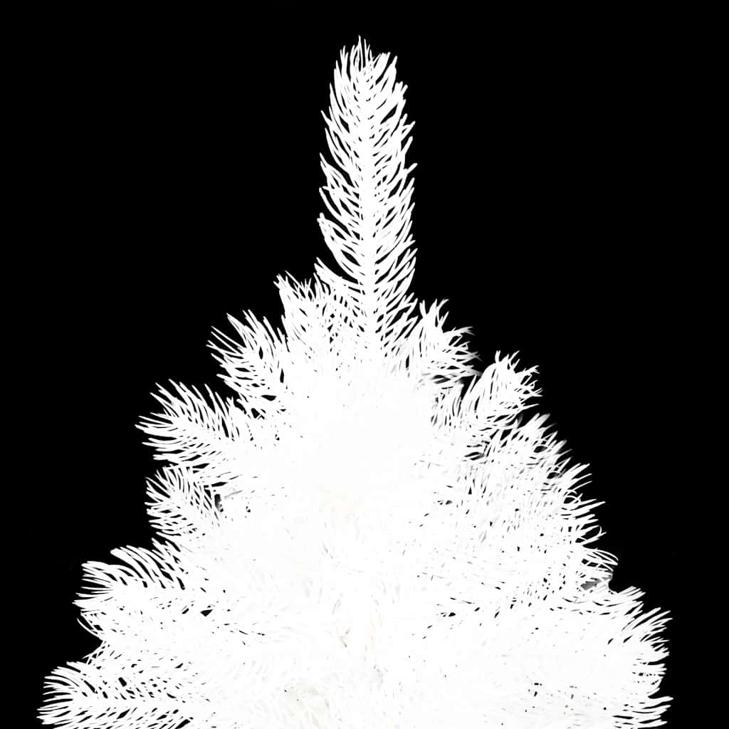 Kunstkerstboom met verlichting en kerstballen 120 cm wit – afbeelding 3