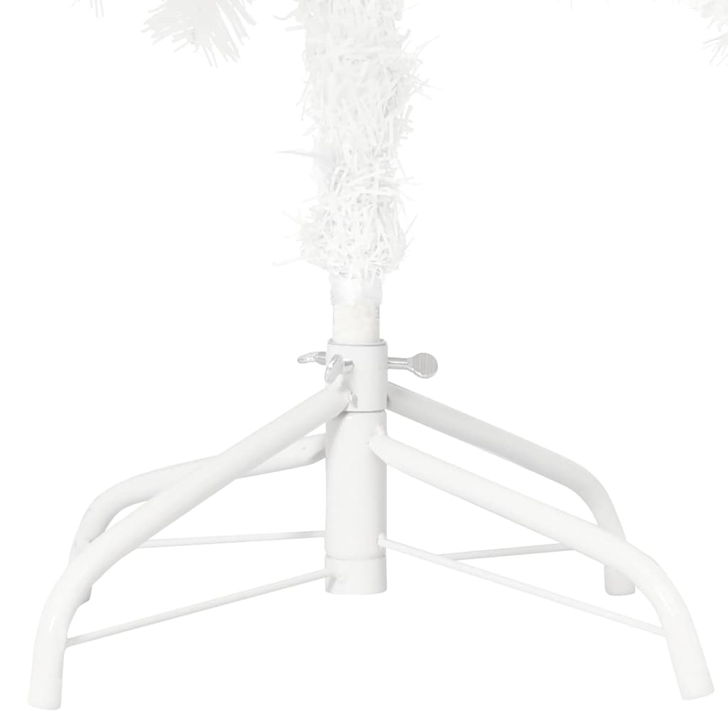 Kunstkerstboom met verlichting en kerstballen 120 cm wit – afbeelding 4