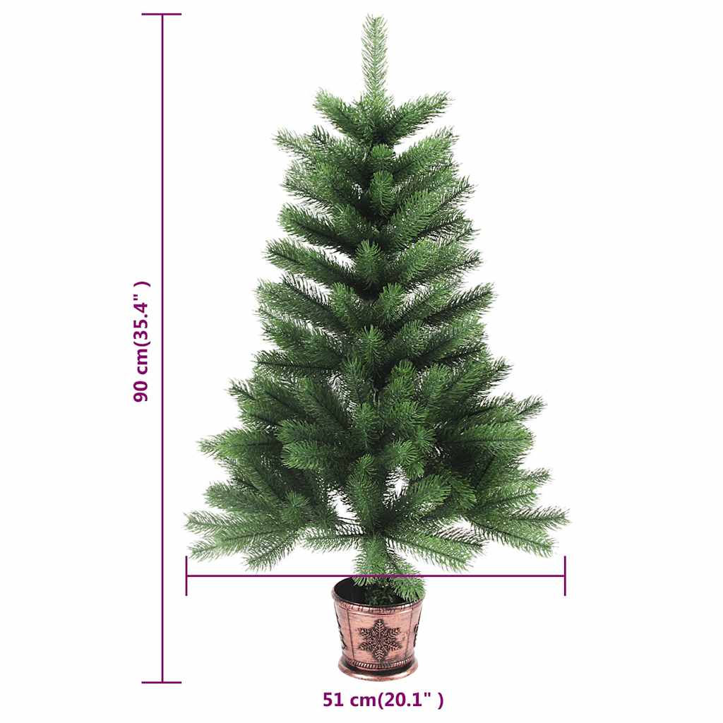 Kunstkerstboom met verlichting en kerstballen 90 cm groen – afbeelding 12