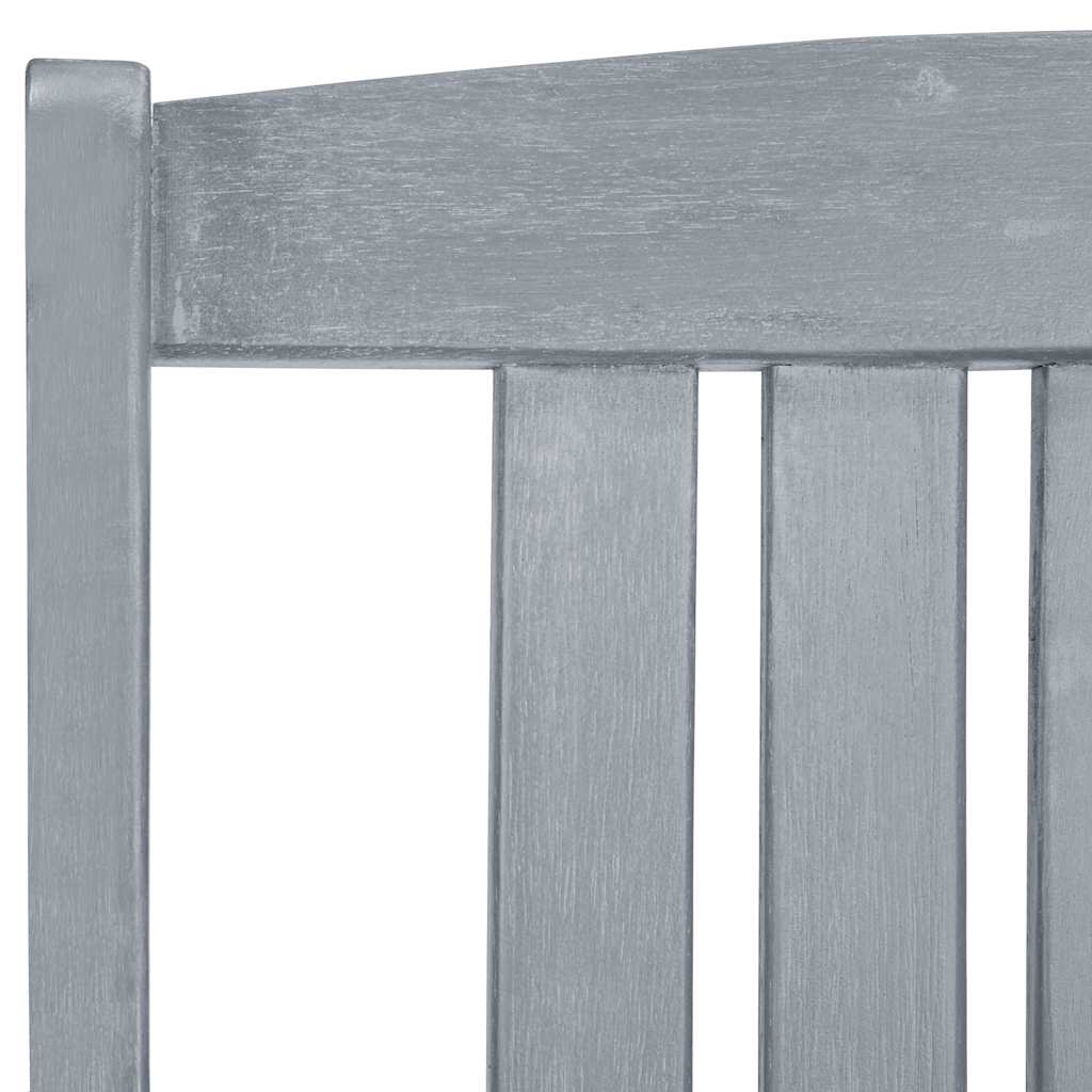 Tuinstoelen 8 st massief acaciahout grijs – afbeelding 7