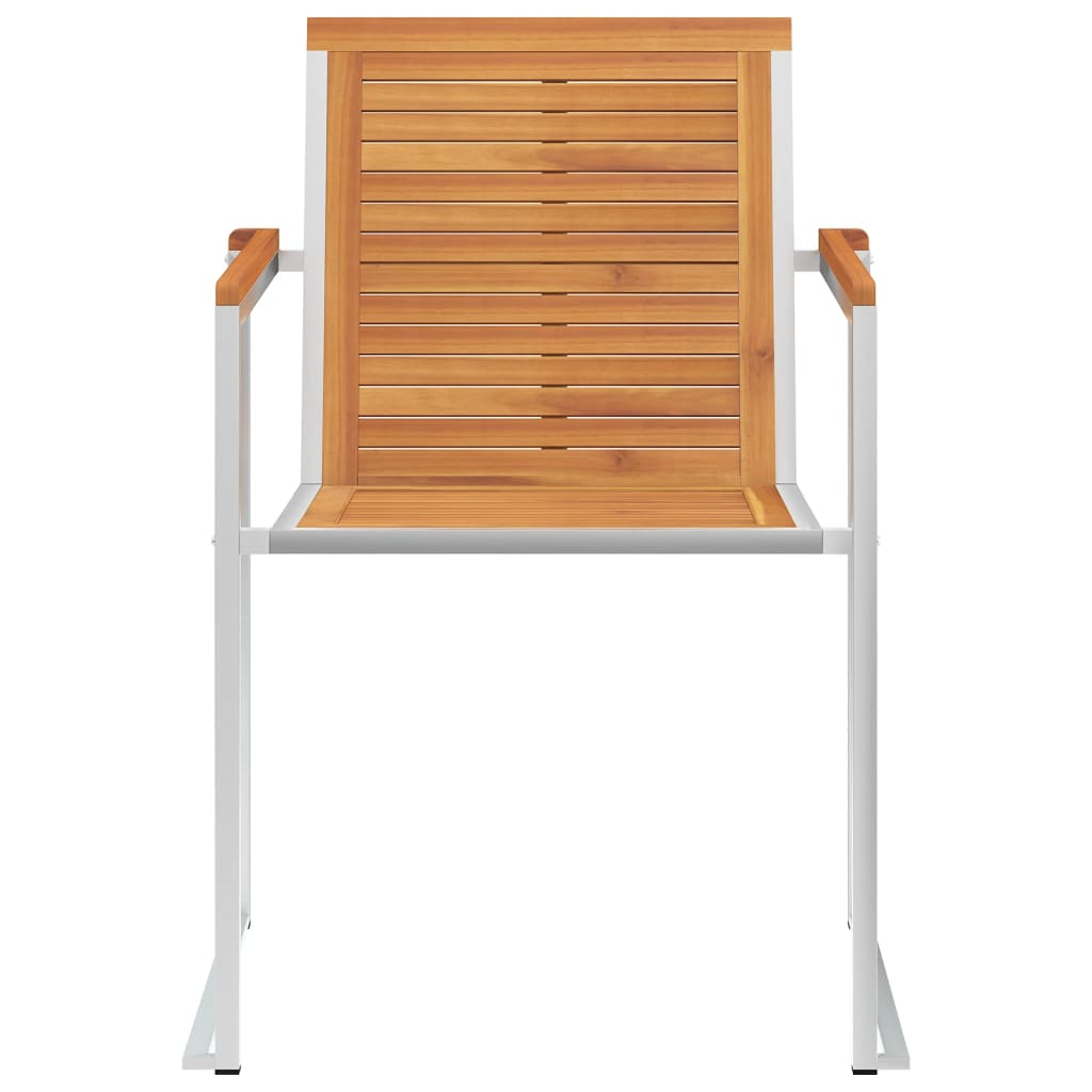 Tuinstoelen 4 st met kussens massief acaciahout – afbeelding 5