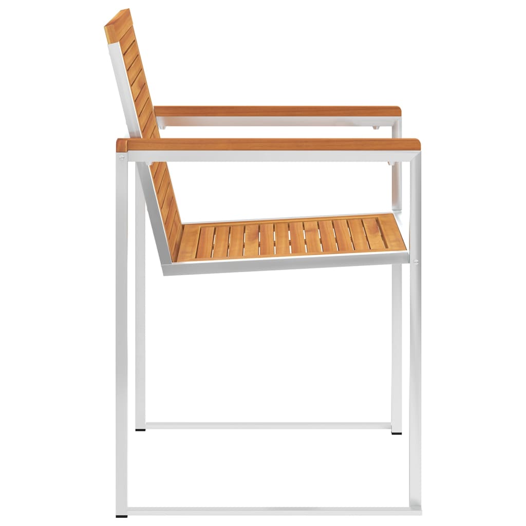 Tuinstoelen 4 st met kussens massief acaciahout – afbeelding 6