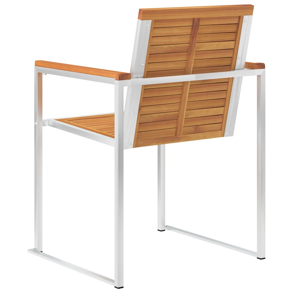 Tuinstoelen 4 st met kussens massief acaciahout – afbeelding 7
