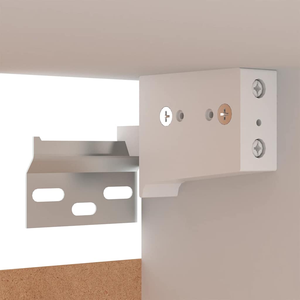 7-delige Tv-meubelset bewerkt hout wit – afbeelding 11