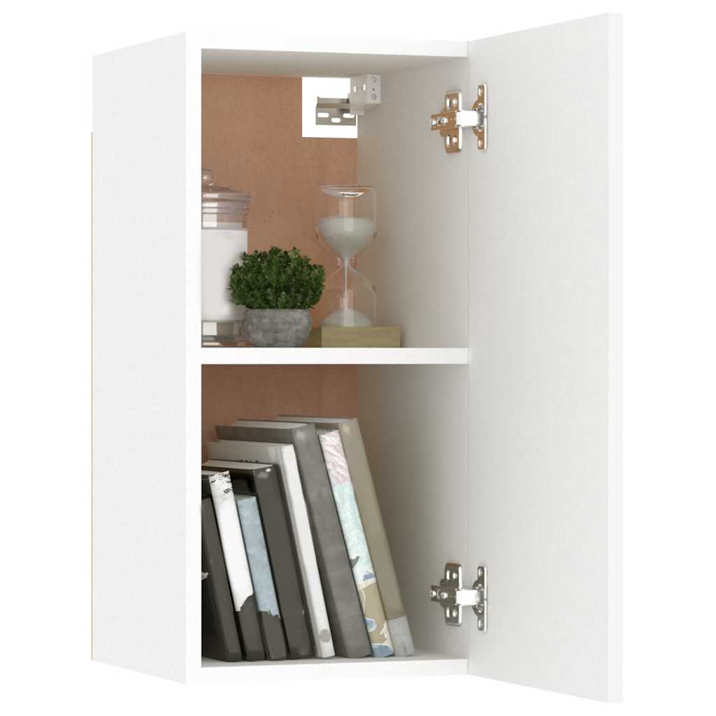 7-delige Tv-meubelset bewerkt hout wit – afbeelding 5
