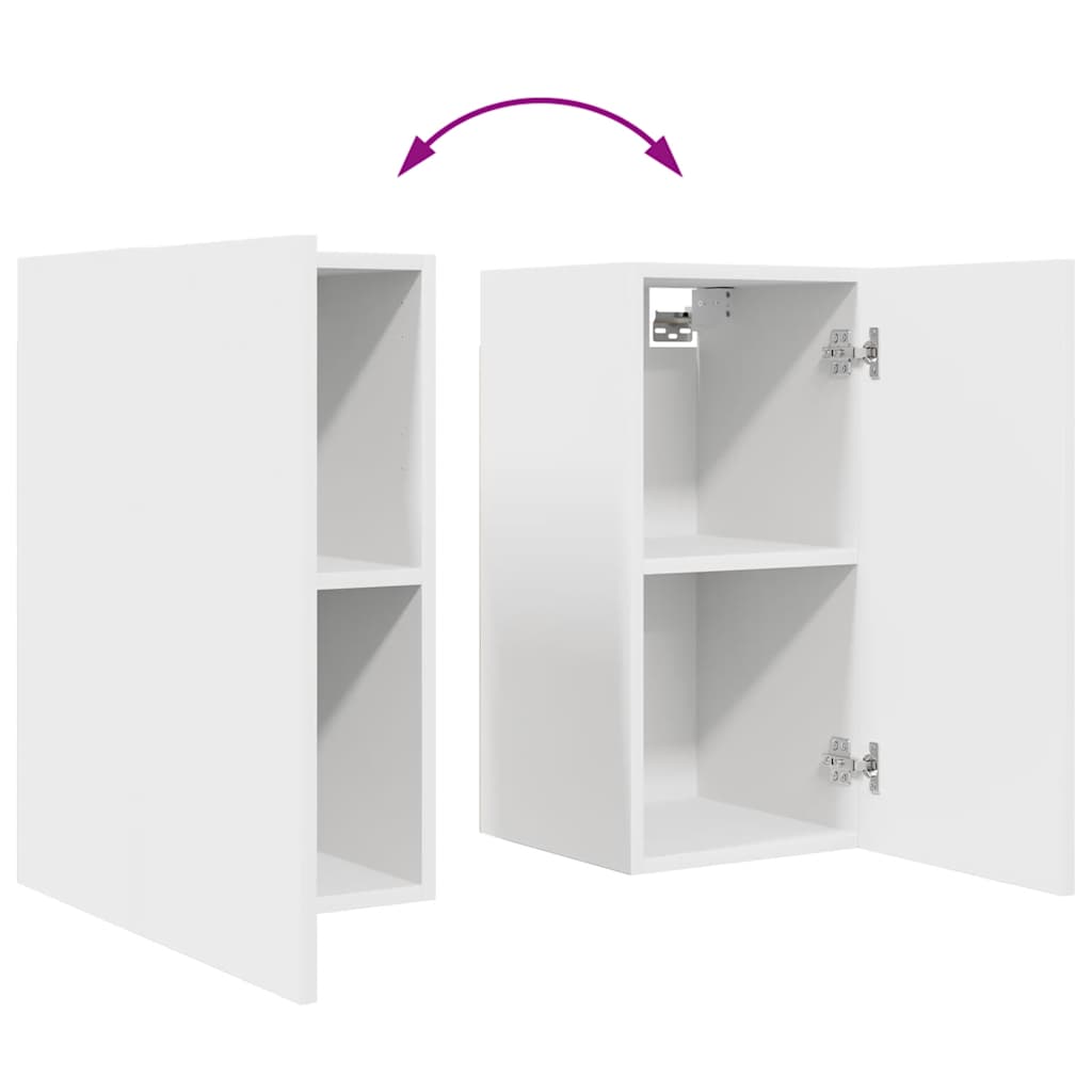6-delige Tv-meubelset bewerkt hout wit – afbeelding 10