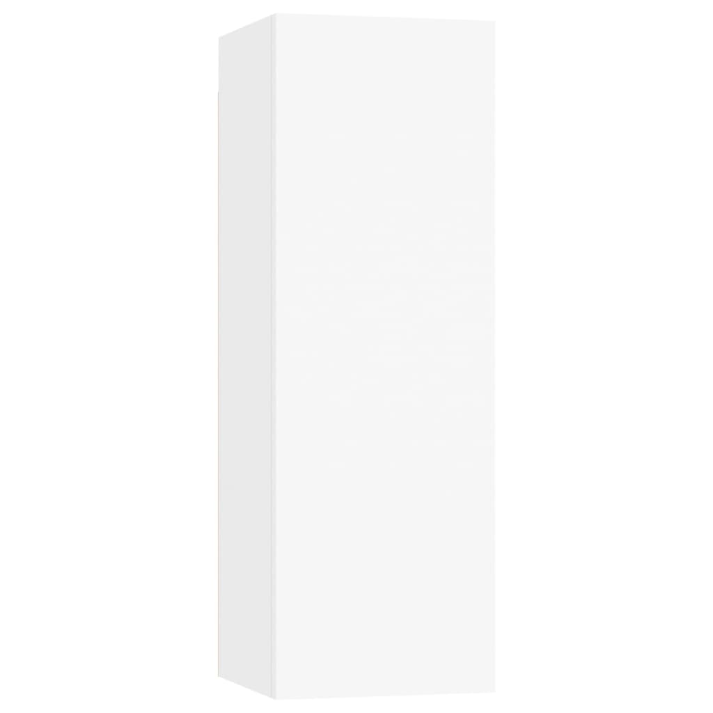 8-delige Tv-meubelset bewerkt hout wit – afbeelding 5