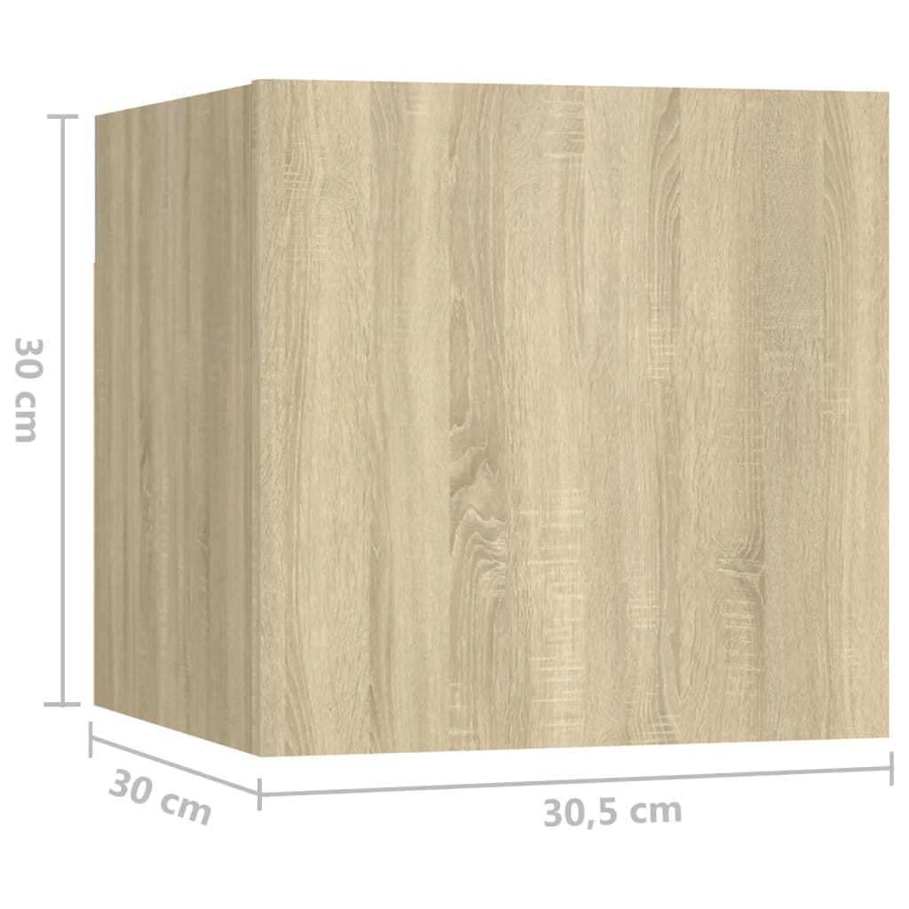 7-delige Tv-meubelset bewerkt hout sonoma eikenkleurig – afbeelding 7