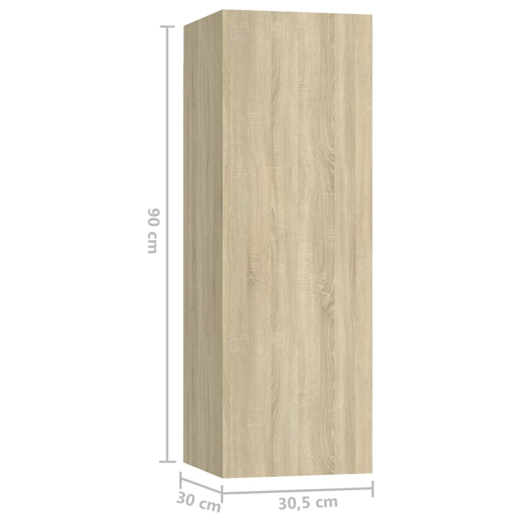 7-delige Tv-meubelset bewerkt hout sonoma eikenkleurig – afbeelding 8
