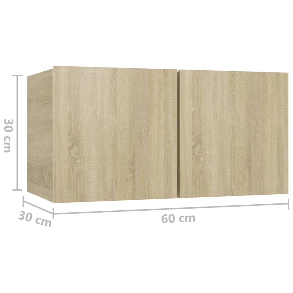 7-delige Tv-meubelset bewerkt hout sonoma eikenkleurig – afbeelding 9