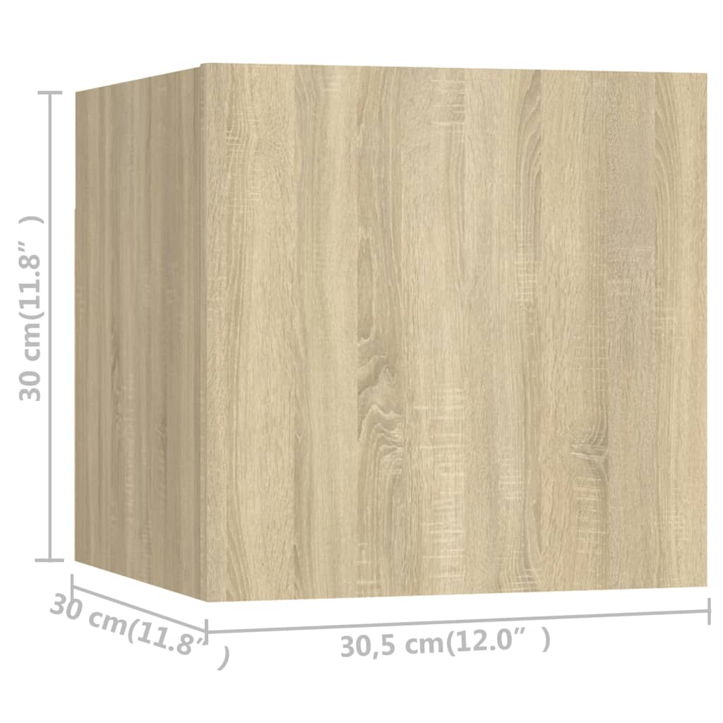 5-delige Tv-meubelset bewerkt hout sonoma eikenkleurig – afbeelding 6