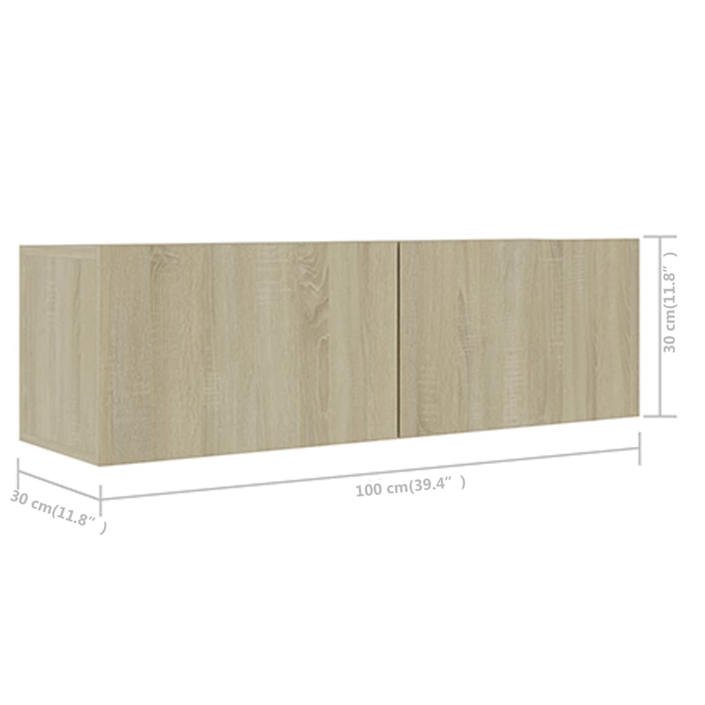 5-delige Tv-meubelset bewerkt hout sonoma eikenkleurig – afbeelding 7