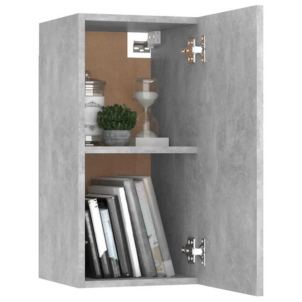 7-delige Tv-meubelset spaanplaat betongrijs – afbeelding 5