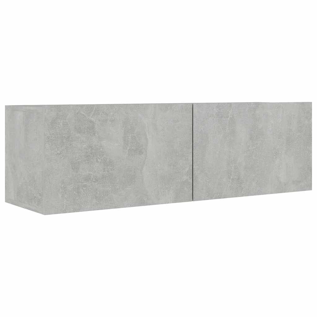 4-delige Tv-meubelset bewerkt hout betongrijs – afbeelding 5