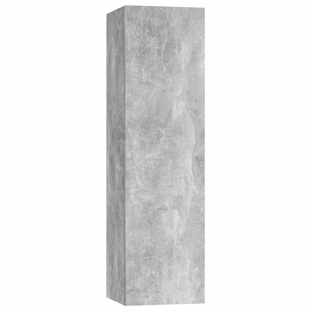 4-delige Tv-meubelset bewerkt hout betongrijs – afbeelding 6