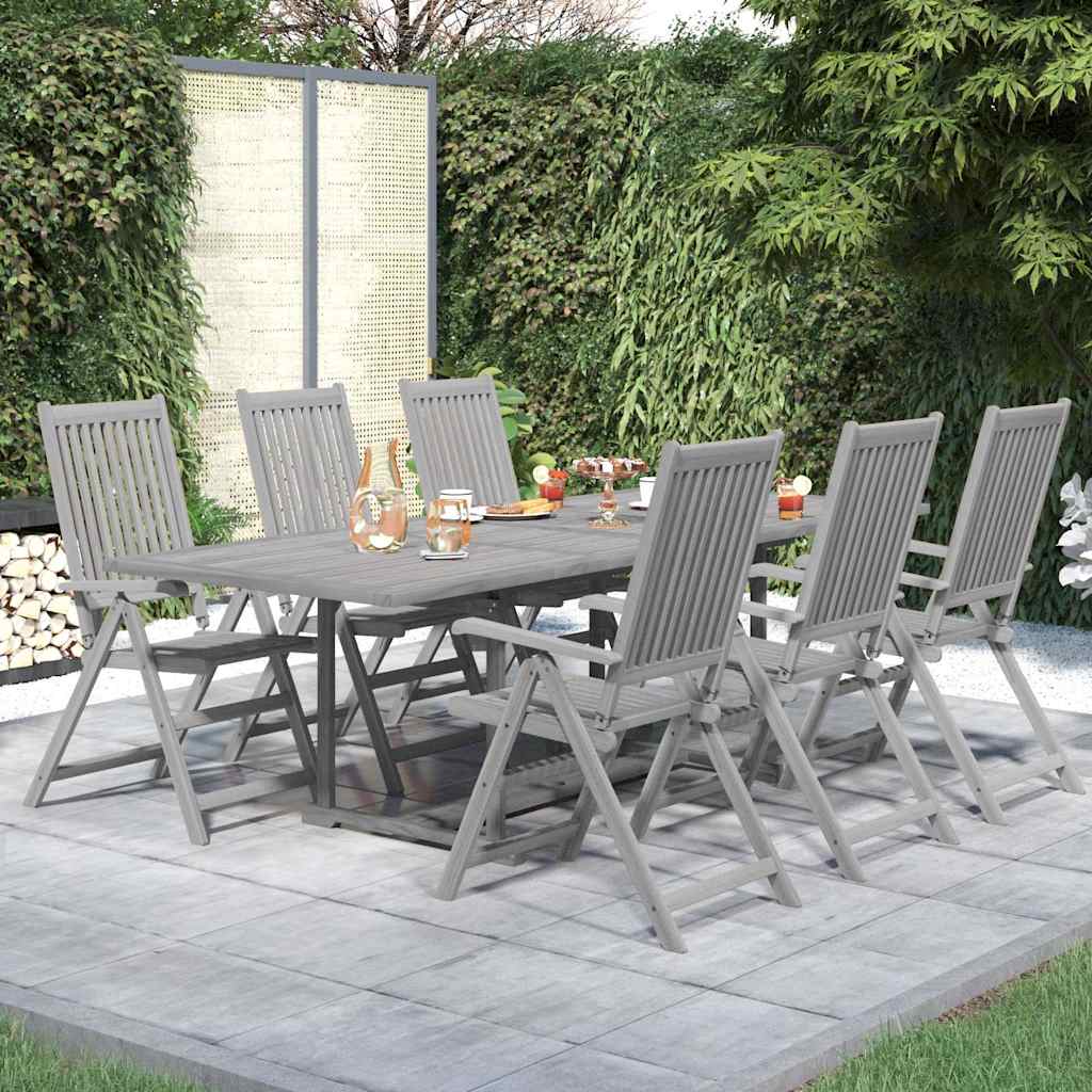 7-delige Tuinset massief acaciahout – afbeelding 1
