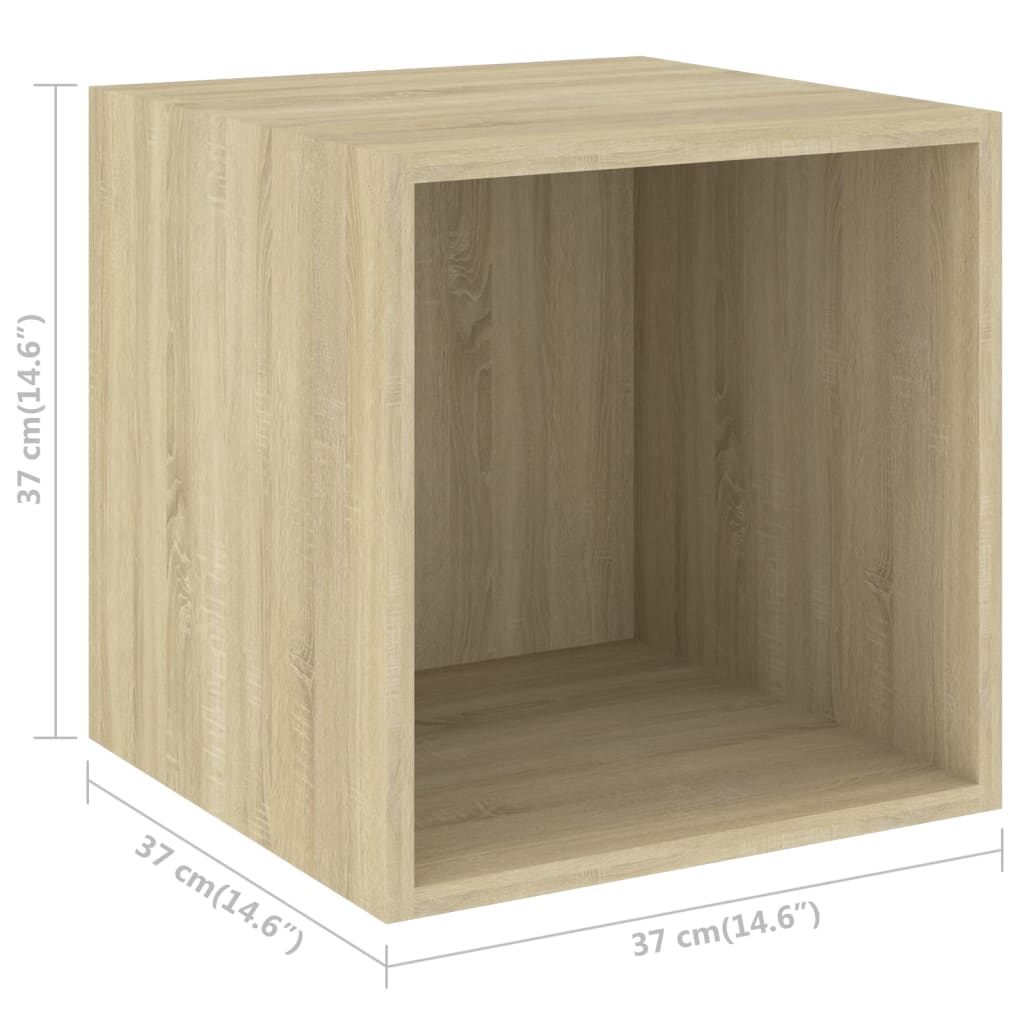 4-delige Tv-meubelset bewerkt hout sonoma eikenkleurig – afbeelding 6