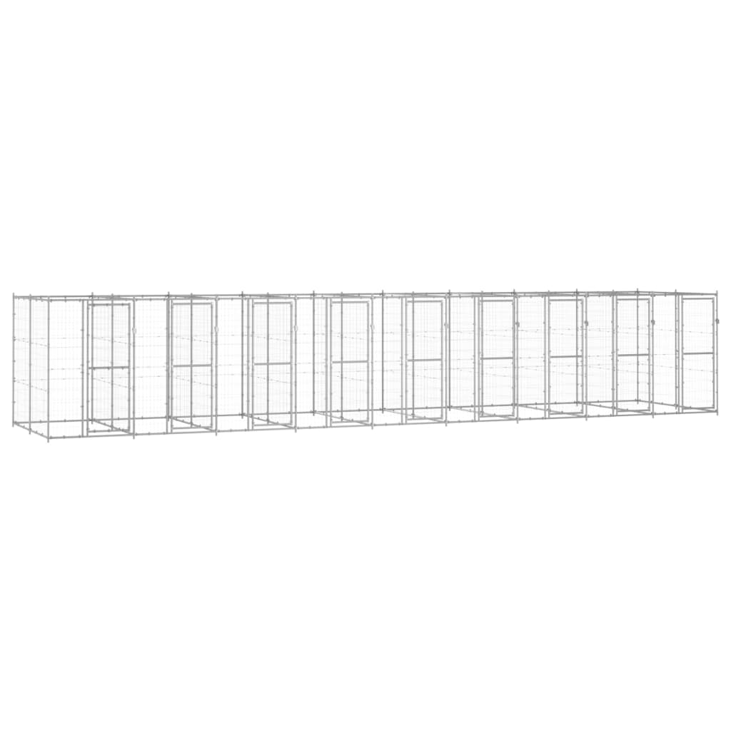 Hondenkennel 21,78 m² gegalvaniseerd staal
