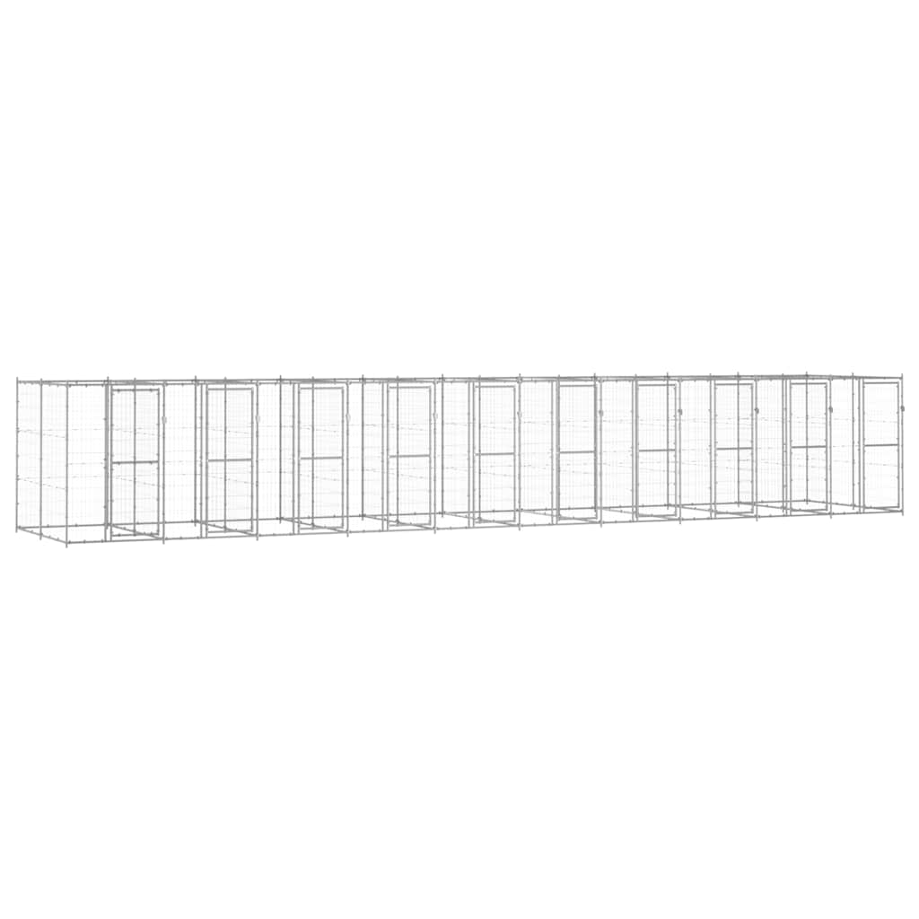 Hondenkennel 24,2 m² gegalvaniseerd staal