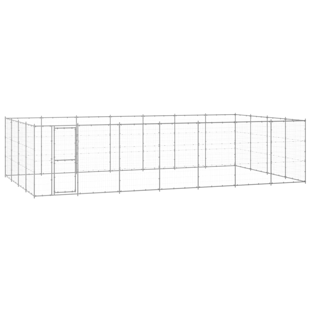 Hondenkennel 33,88 m² gegalvaniseerd staal