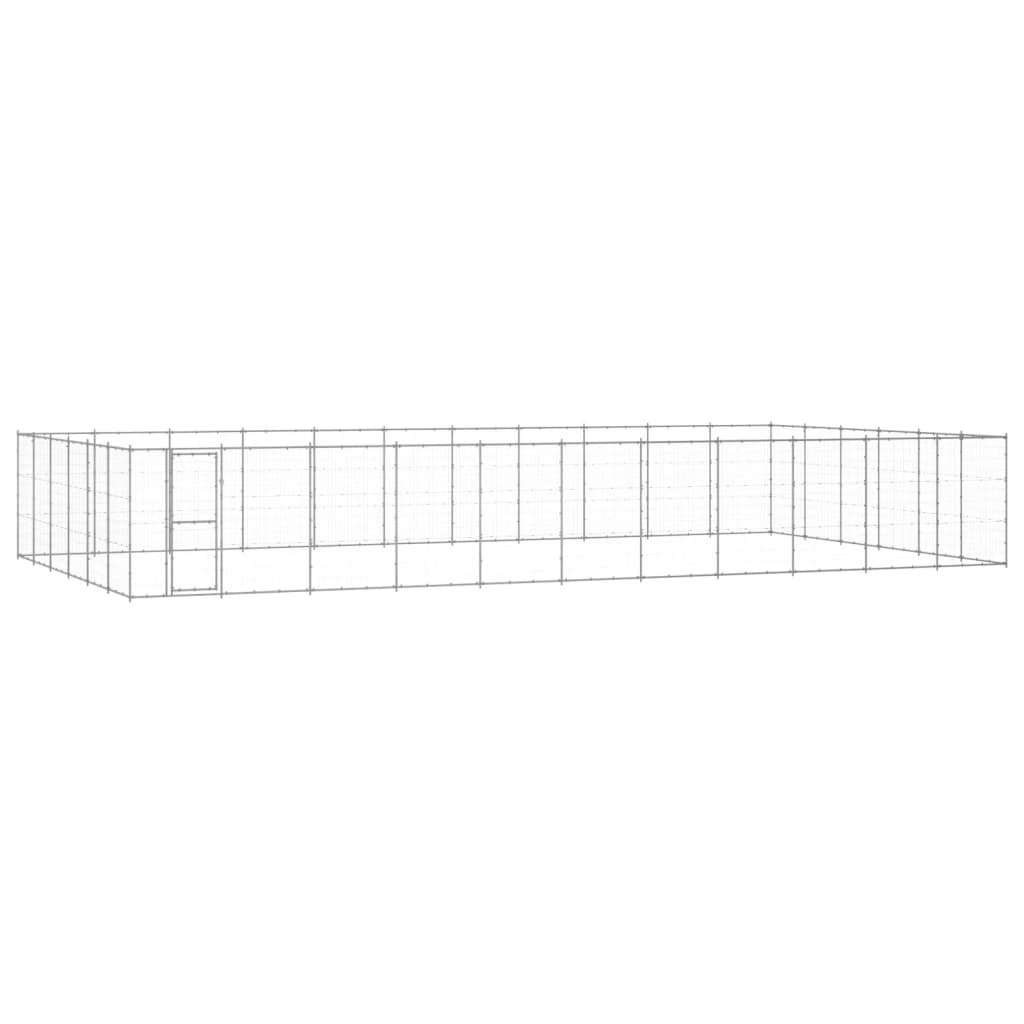 Hondenkennel 79,86 m² gegalvaniseerd staal