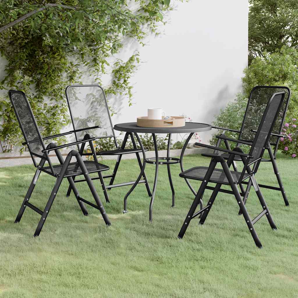 5-delige Tuinset metaalgaas antracietkleurig – afbeelding 1