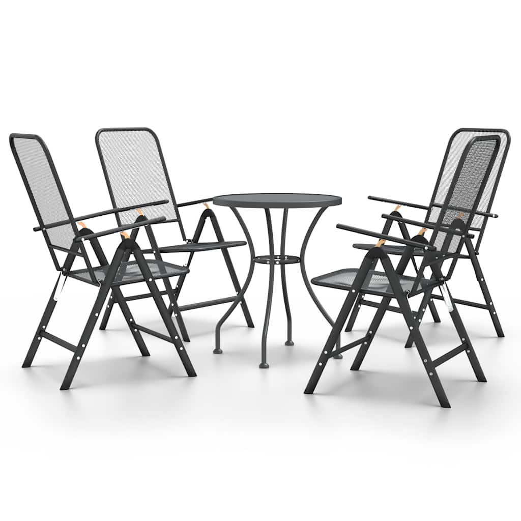 5-delige Tuinset metaalgaas antracietkleurig – afbeelding 2