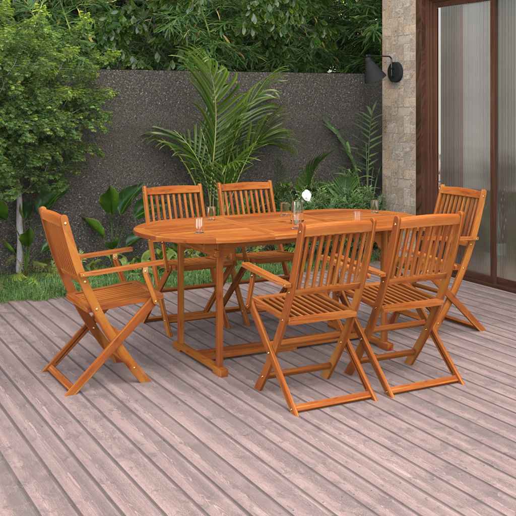 7-delige Tuinset 180x90x75 cm massief acaciahout – afbeelding 1