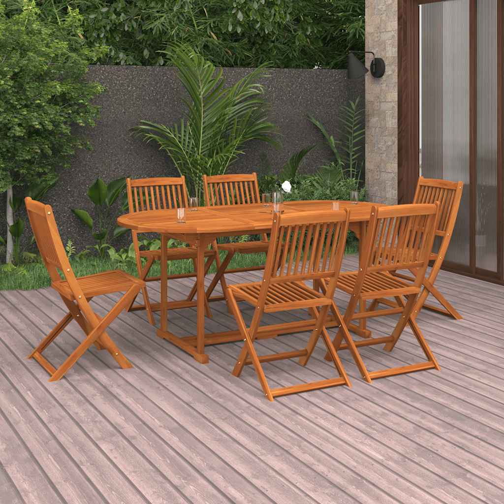 7-delige Tuinset 180x90x75 cm massief acaciahout – afbeelding 1