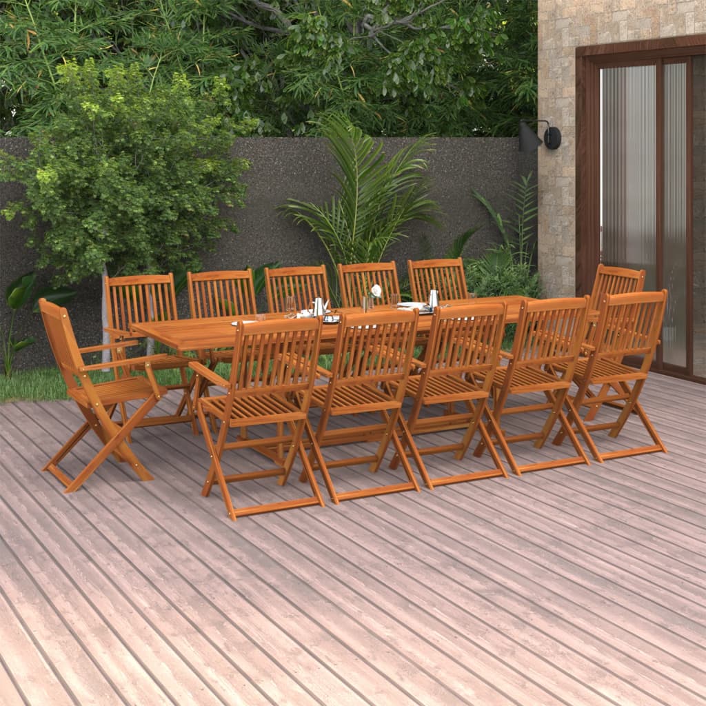 13-delige Tuinset 280x90x75 cm massief acaciahout – afbeelding 1