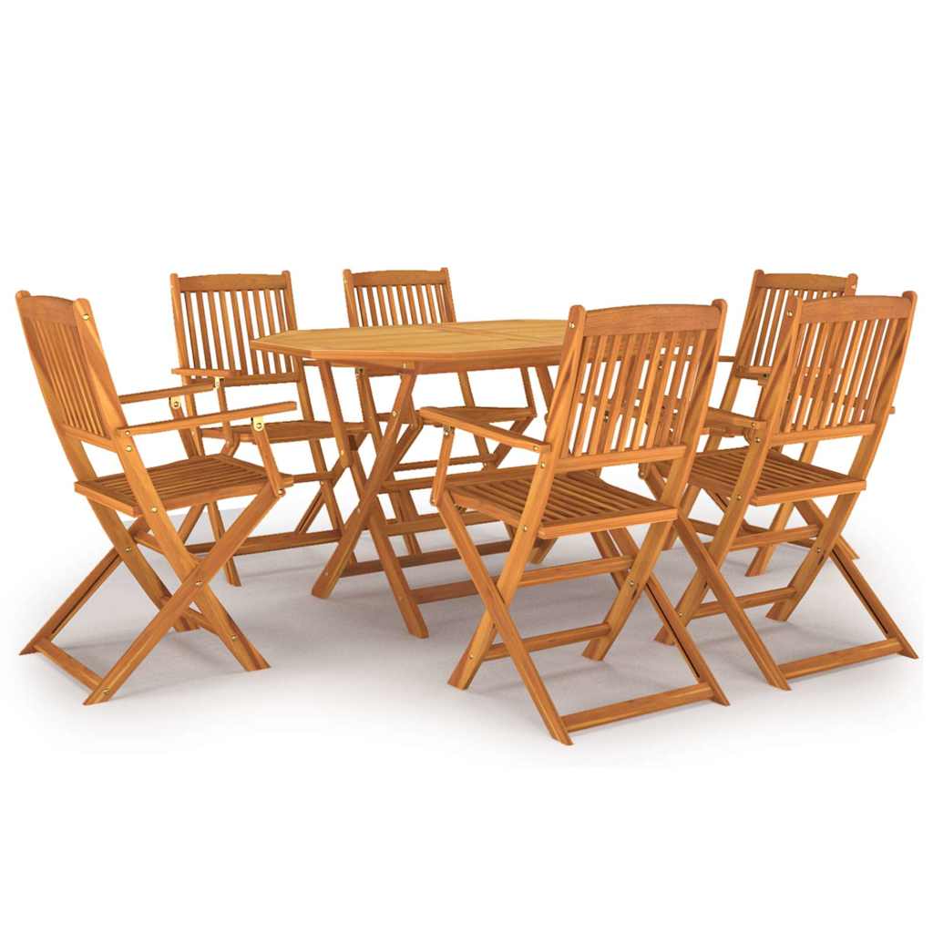7-delige Tuinset massief acaciahout – afbeelding 2