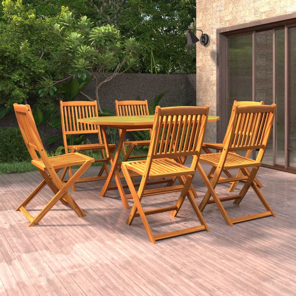 7-delige Tuinset massief acaciahout – afbeelding 1