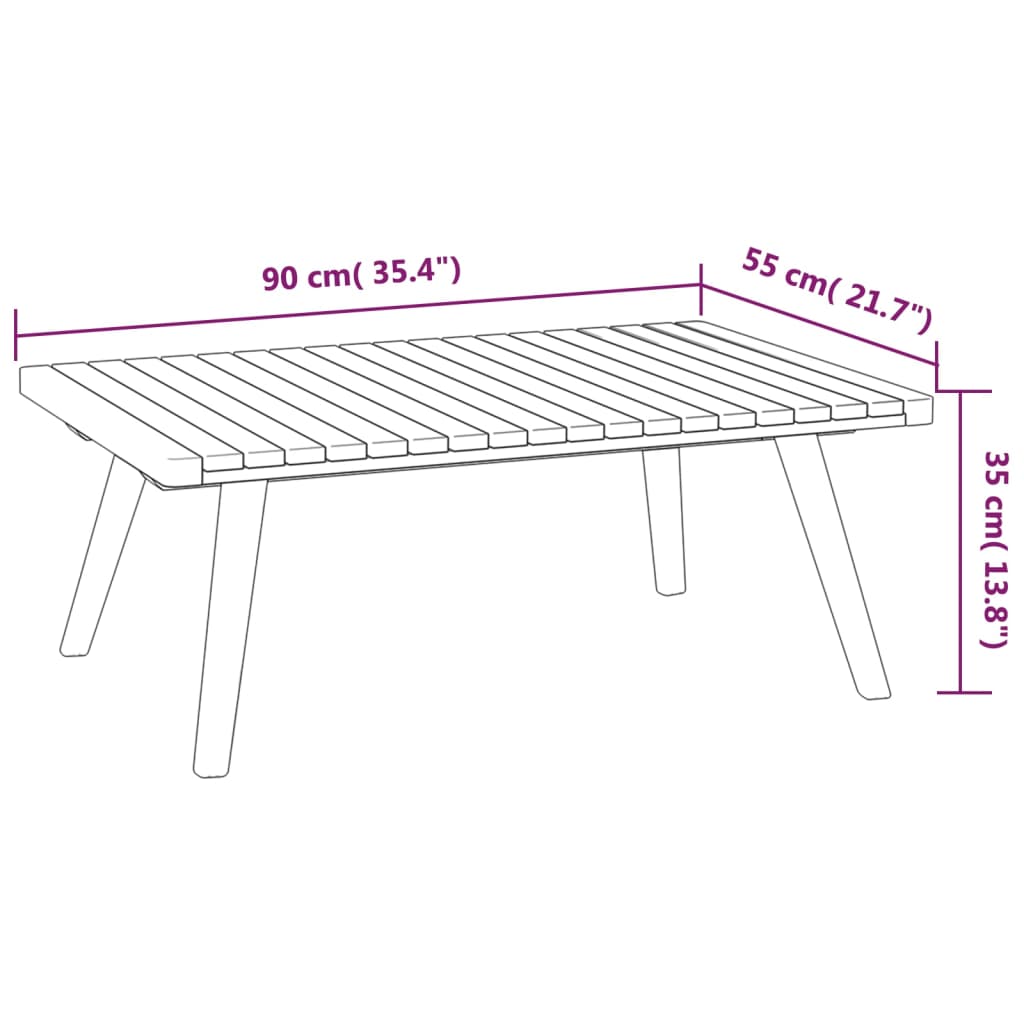 11-delige Loungeset met kussens massief acaciahout – afbeelding 8
