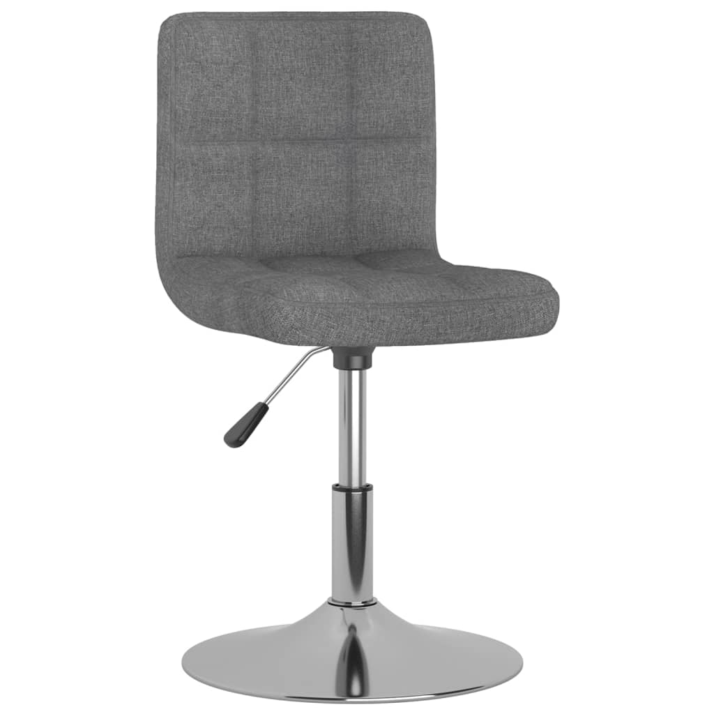 Eetkamerstoelen 6 st stof lichtgrijs – afbeelding 2