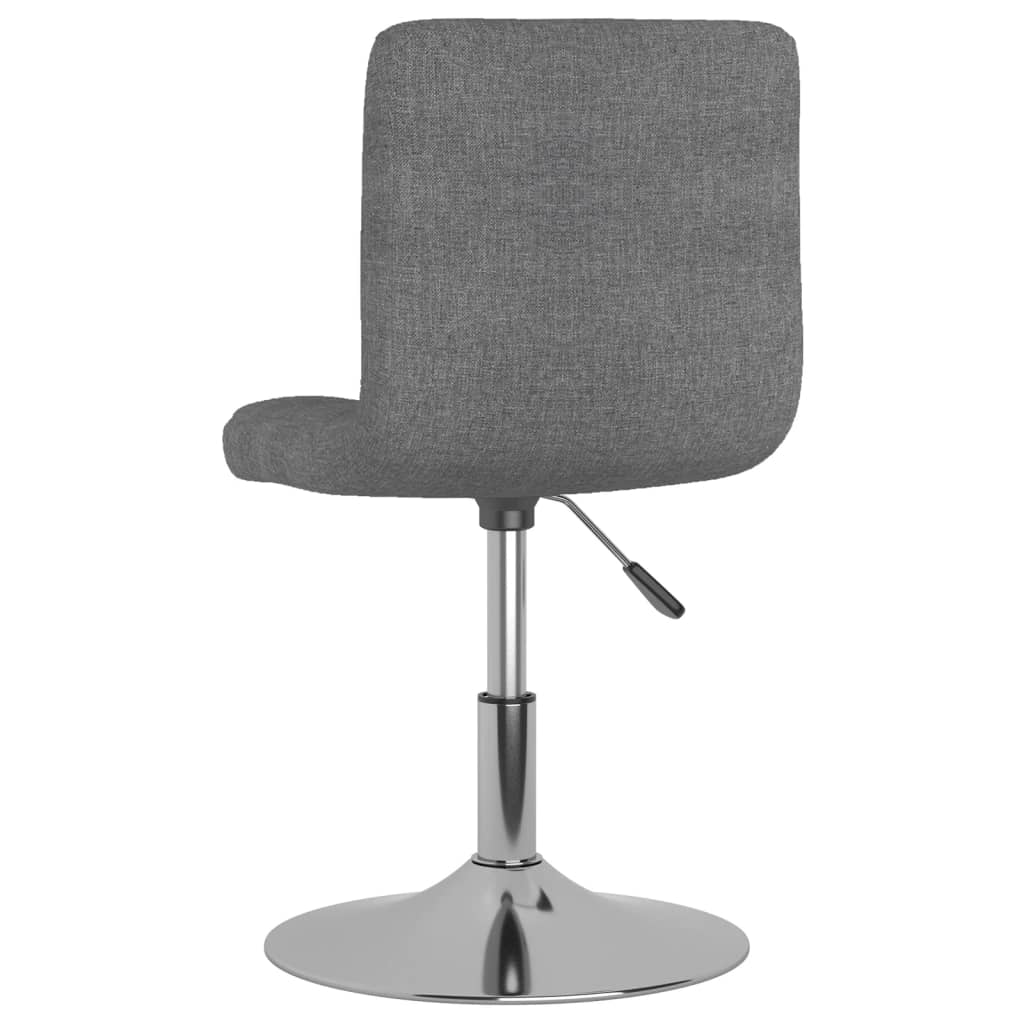 Eetkamerstoelen 6 st stof lichtgrijs – afbeelding 3